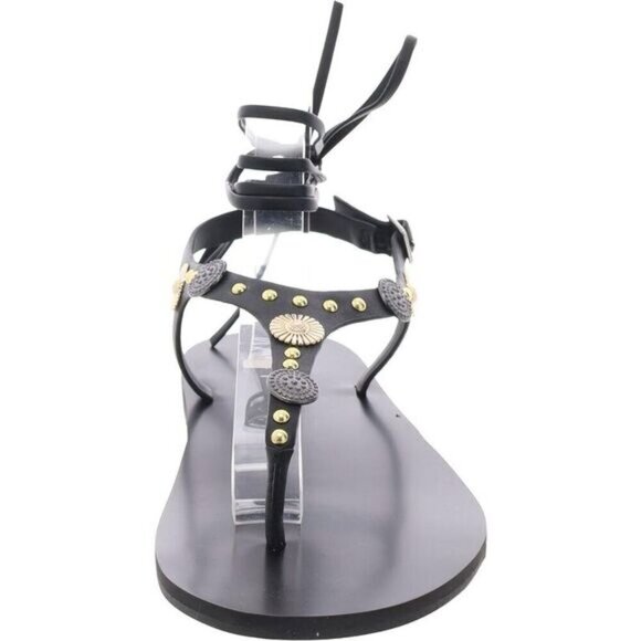 Wild Pair Earheart T Strap Black Sandals Size 10.5 NIB - Picture 3 of 10